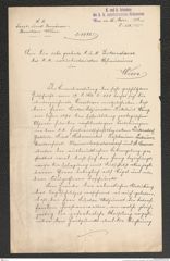 k.k. naturhistorisches Hofmuseum, Intendanzakten 1885-1896 (Hauer), Aktenzahl Z.234/1891, Seite 1